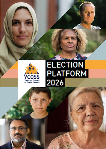 Front cover of the 2026 VCOSS election platform
